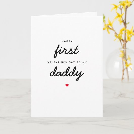 ベビー生まれたばかりのファーストValentines Day As My Daddyパパ カード (黄色い花)