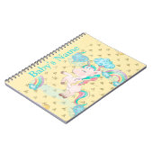 ベビー生まれたばかりのフォトアルバムユニコーン ノートブック (左側)