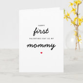 ベビー生まれたばかりの初のバレンタインデーを母として カード (黄色い花)