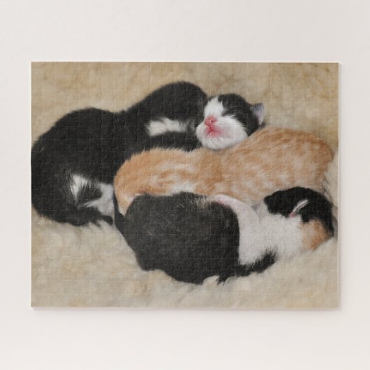 ベビー生まれたばかりの子猫 ジグソーパズル (横)