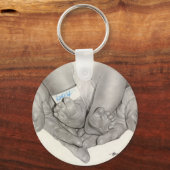 ベビー生まれたばかりの足ハンズキーチェーン キーホルダー (正面)
