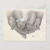ベビー生まれたばかりの足ハンズポストカード ポストカード (正面)