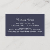 ベビー生まれたばかりの足病院バンドバイディングドゥラ 名刺 (裏面)