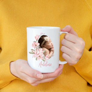 ベビー生まれフォトコラージュニューマモダング コーヒーマグカップ