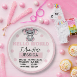 ベビー生まれ詳細 ペーパープレート