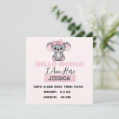 ベビー生まれ詳細 案内状 (スタンド正面)