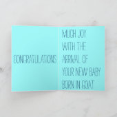 ベビー生まれ2015年おめでとうカード1 シーズンカード (内部)