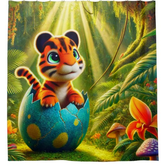 ベビー生物 シャワーカーテン (正面)