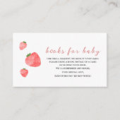 ベビー用いちご水色ベビーシャワーブック エンクロージャーカード (正面)