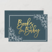 ベビー用のベビーシャワーブック/本の依頼を受ける 招待状 (正面/裏面)