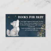 ベビー用のリトルオオカミをテーマにした赤ちゃんシャワーブック エンクロージャーカード (正面)