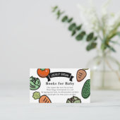 ベビー用の地元で栽培された野菜の白い本 エンクロージャーカード (スタンド正面)