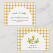 ベビー用の小さなアヒルのアヒル赤ちゃんシャワー本 エンクロージャーカード (正面/裏面)