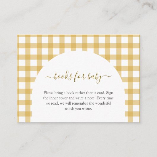 ベビー用の小さなアヒルのアヒル赤ちゃんシャワー本 エンクロージャーカード (正面)