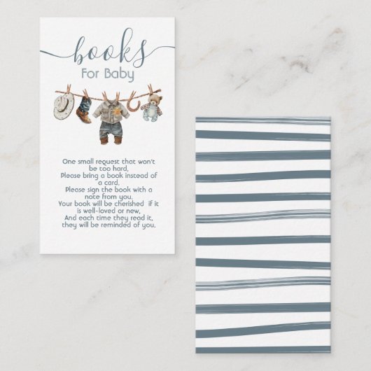 ベビー用の小さなカウボーイの物干 エンクロージャーカード (正面/裏面)