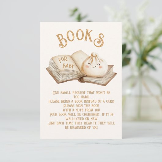 ベビー用の小さなダンプリング本 招待状 (スタンド正面)