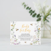 ベビー用の小さなミツバチの赤ちゃんシャワーブック ポストカード (スタンド正面)