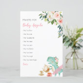 ベビー用の恐竜の茶パーティーフローラ祈りの言葉 (スタンド正面)