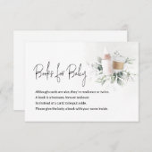 ベビー用の書籍メッセージカードベビーはブルーピンク エンクロージャーカード (正面/裏面)