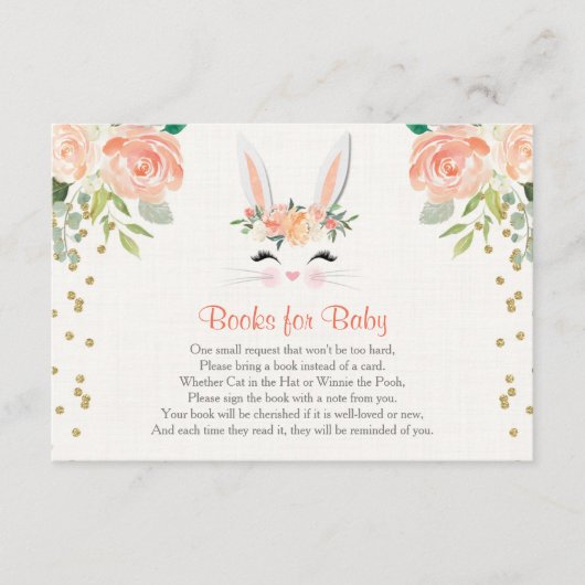 ベビー用の書籍、イースターバニーの書籍要求の挿入 エンクロージャーカード (正面)