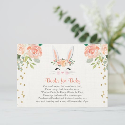 ベビー用の書籍、イースターバニーの書籍要求の挿入 エンクロージャーカード (スタンド正面)