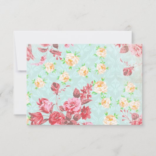 ベビー用の書籍、フローラのBurlapブックの要求の挿入 招待状 (裏面)