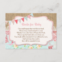 ベビー用の書籍、フローラのBurlapブックの要求の挿入