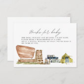 ベビー用の書籍、赤ちゃんシャワー囲いカード、国 エンクロージャーカード (正面/裏面)