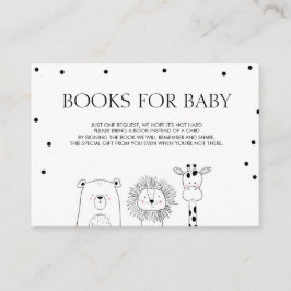 ベビー用の本を持って来る本白黒動物Ca エンクロージャーカード