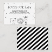 ベビー用の本を持って来る本白黒動物Ca エンクロージャーカード (正面/裏面)