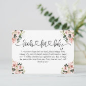 ベビー用の本ベビーシャワーフローラ水彩鹿 エンクロージャーカード (スタンド正面)