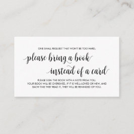 ベビー用の本モダン素朴Black Script エンクロージャーカード