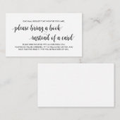 ベビー用の本モダン素朴Black Script エンクロージャーカード (正面/裏面)