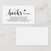 ベビー用の本モダン素朴Black Script エンクロージャーカード (正面/裏面)