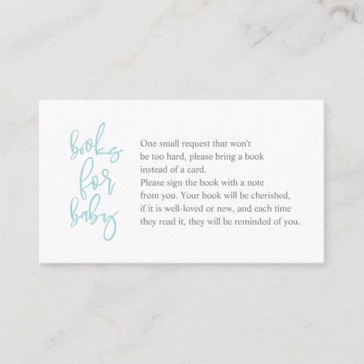 ベビー用の本、クリエイティブティファニーグレースクリプト エンクロージャーカード (正面)