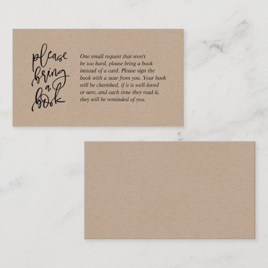 ベビー用の本、クリエイティブ素朴なクラフトスクリプト エンクロージャーカード (正面/裏面)