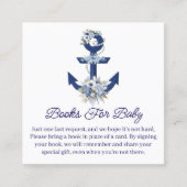 ベビー用の本，フローラ航海の男の子シャワー エンクロージャーカード (正面)