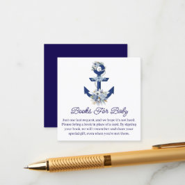 ベビー用の本，フローラ航海の男の子シャワー エンクロージャーカード