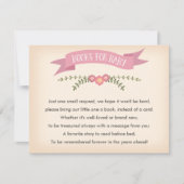 ベビー用の本 – ベビーシャワーゲームカード 招待状 (正面)