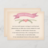 ベビー用の本 – ベビーシャワーゲームカード 招待状 (正面/裏面)