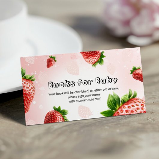 ベビー用の本 – Strawberry Baby Shower Card エンクロージャーカード