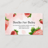 ベビー用の本 – Strawberry Baby Shower Card エンクロージャーカード (正面)