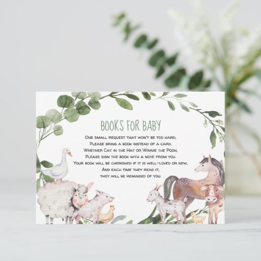 ベビー用の水彩養殖動物の本 エンクロージャーカード (スタンド正面)