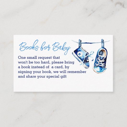 ベビー用の男の子のシャワー本だ エンクロージャーカード (正面)