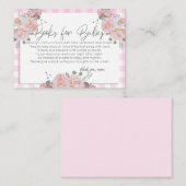 ベビー用の赤ちゃんシャワーブック |ピンクフローラベビー エンクロージャーカード (正面/裏面)