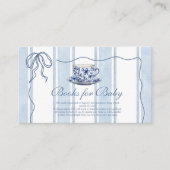 ベビー用の赤ちゃんシャワー本になるお母さんとお茶 エンクロージャーカード (正面)