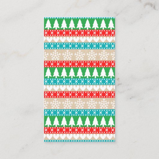 ベビー用の醜いセータークリスマスベビーシャワーブック エンクロージャーカード (裏面)