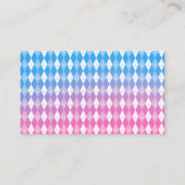 ベビー用の青またはピンクのゴルフブックをティーアップ エンクロージャーカード (裏面)