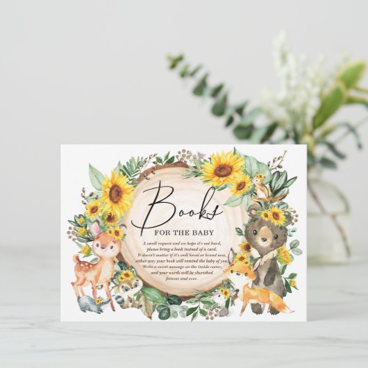 ベビー用ひまわり緑の本 エンクロージャーカード (スタンド正面)