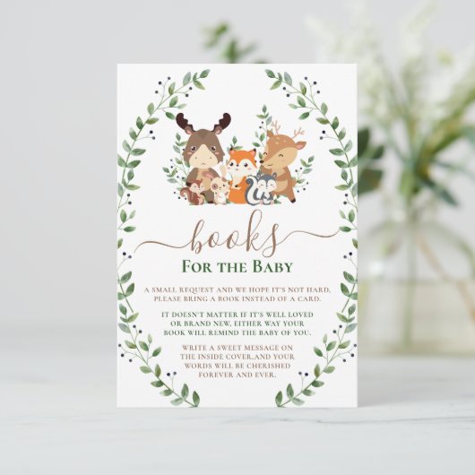 ベビー用ウッドランド緑化森林動物 エンクロージャーカード (スタンド正面)